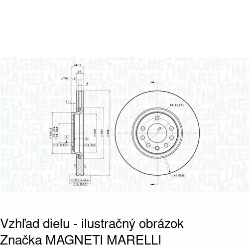 Brzdový kotúč POLCAR S71-0035 - obr. 3