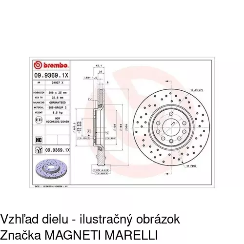 Brzdový kotúč POLCAR S71-0035 - obr. 4