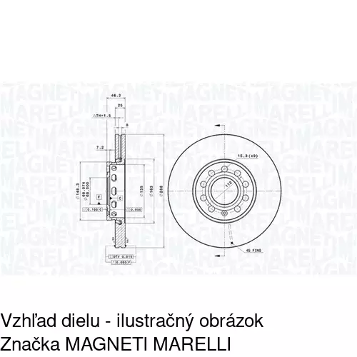 Brzdový kotúč POLCAR S71-0059 - obr. 5