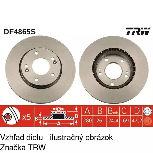 Brzdový kotúč POLCAR S71-0127 - obr. 1