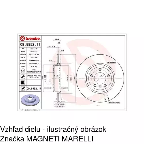 Brzdový kotúč S71-0196 /POLCAR/ - obr. 1