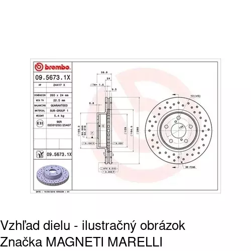 Brzdový kotúč POLCAR S71-0270