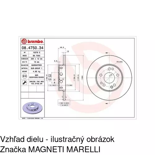 Brzdový kotúč POLCAR S71-0271