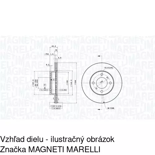 Brzdový kotúč POLCAR S71-0323