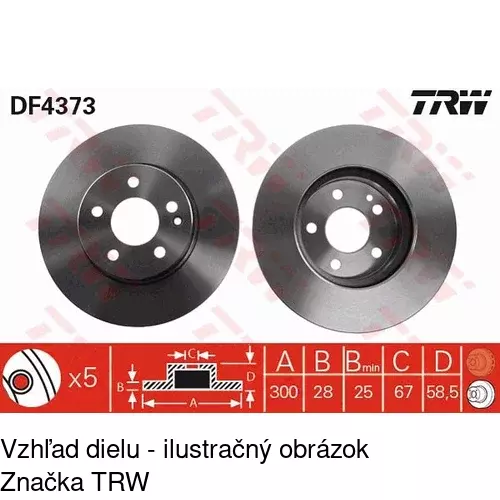 Brzdový kotúč POLCAR S71-0395 - obr. 5