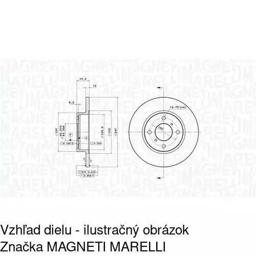 Brzdový kotúč POLCAR S71-0396