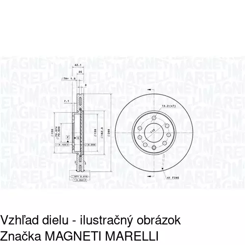 Brzdový kotúč POLCAR S71-1141 - obr. 4