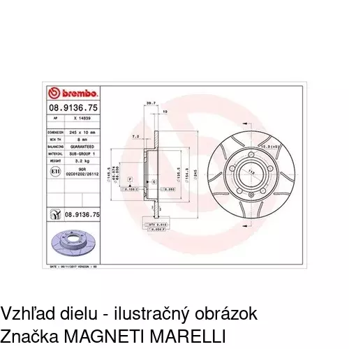 Brzdový kotúč POLCAR S71-1168 - obr. 5