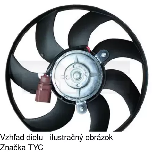 Ventilátor bez krytu / podpery POLCAR 133123U3-1