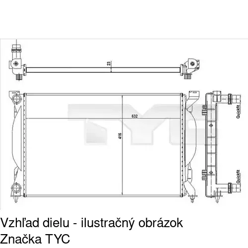 Chladiče vody POLCAR 133408A3 - obr. 1