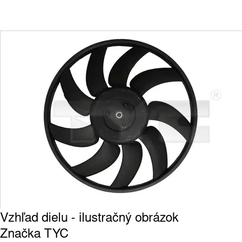 Ventilátor bez krytu / podpery POLCAR 133723U2