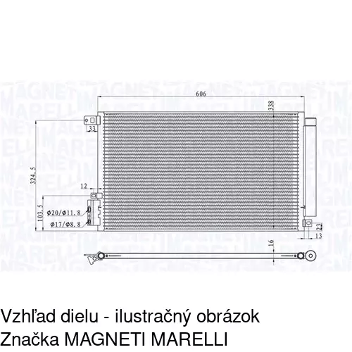 Chladiče klimatizácie POLCAR 1425K8C1