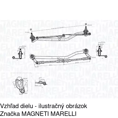 Náhon stieračov bez motora POLCAR 2009MWP1 - obr. 2