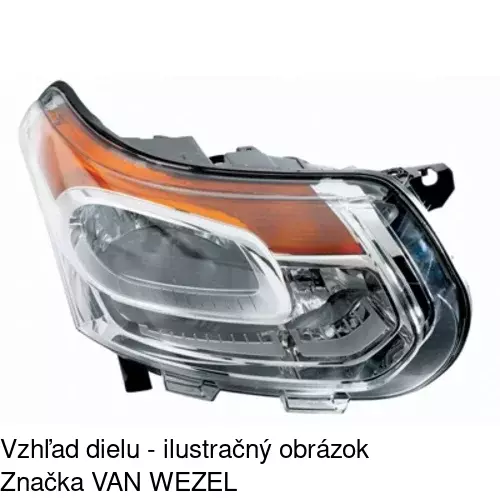 Hlavný reflektor POLCAR 231710-E - obr. 2