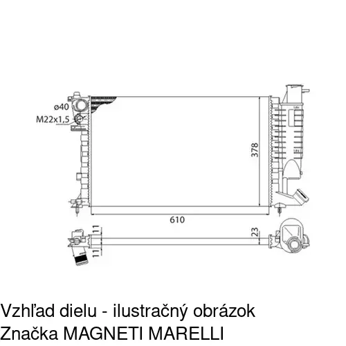 Chladiče vody POLCAR 232608A2 - obr. 1