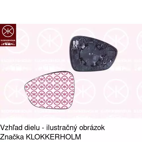 Sklo vonkajšieho zrkadla s držiakom POLCAR 2334554E - obr. 3