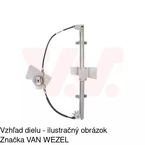 Elektrický mechanizmus okna dverí 2707PSE2 /POLCAR/ - obr. 2