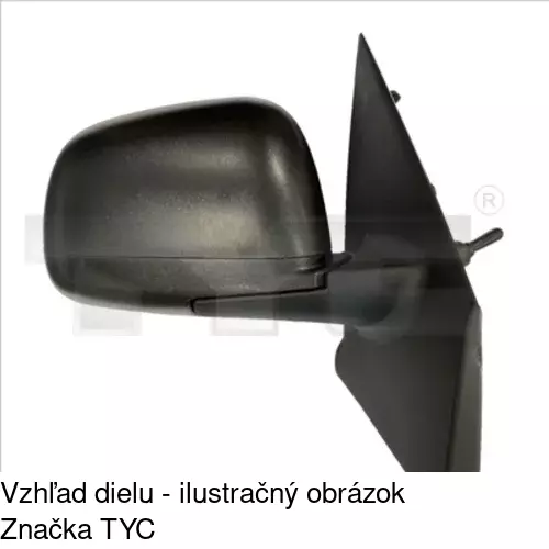 Vonkajšie zrkadlo POLCAR 28U1521E