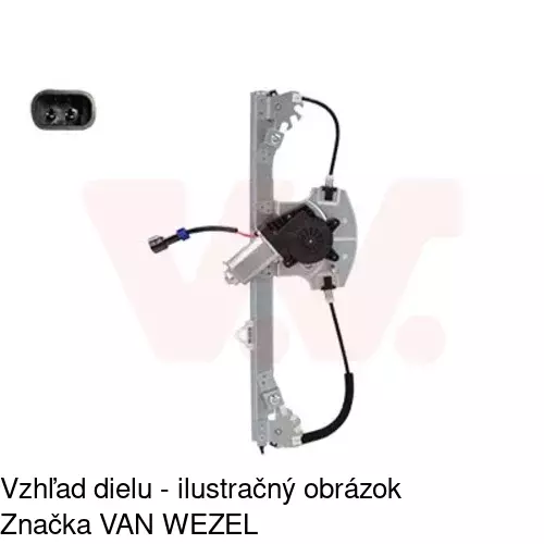 Elektrický mechanizmus okna dverí POLCAR 3024PSE4 - obr. 3