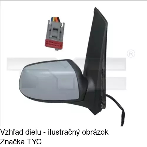 Vonkajšie zrkadlo POLCAR 3202517E - obr. 2