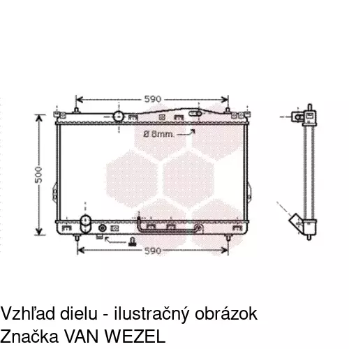 Chladiče vody POLCAR 407508-2 - obr. 1