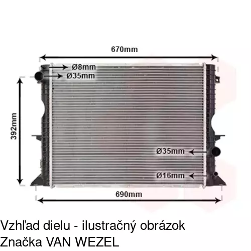 Chladiče vody POLCAR 430708-1 - obr. 1