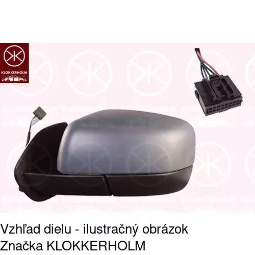 Sklo vonkajšieho zrkadla s držiakom 4324544M /POLCAR/ - obr. 4