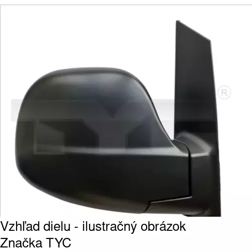 Vonkajšie zrkadlo POLCAR 5040524E