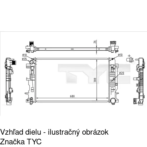 Chladiče vody POLCAR 506508A4