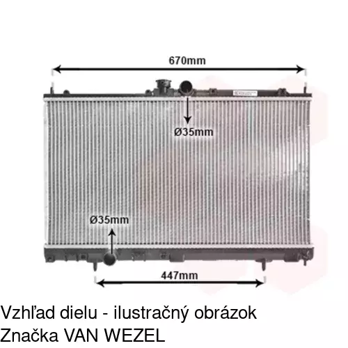 Chladiče vody POLCAR 523208-3 - obr. 1