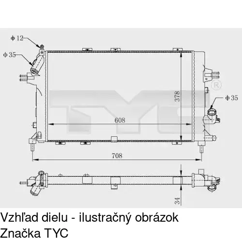 Chladiče vody POLCAR 550908A3