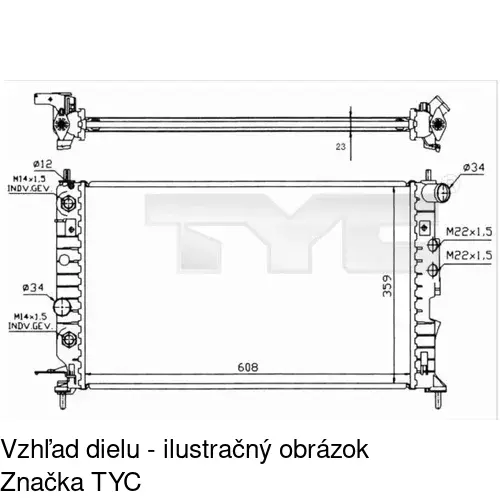 Chladiče vody POLCAR 551608-3