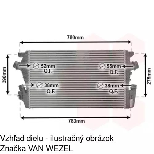 Chladiče vzduchu (Intercoolery) POLCAR 5520J8-6 - obr. 1