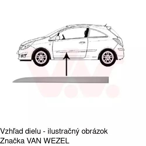 Lišta dverí 55580023 /POLCAR/