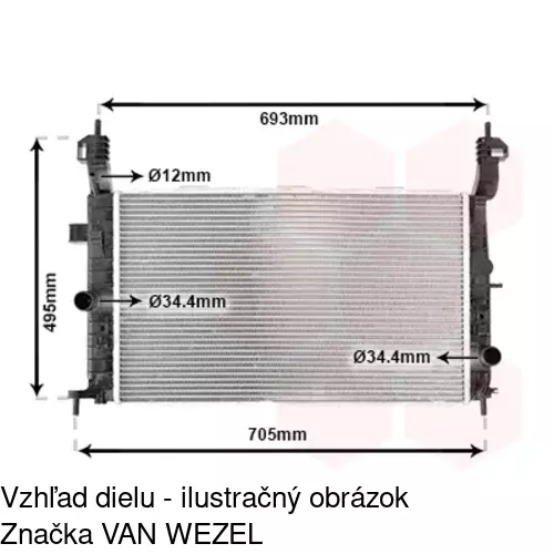 Chladiče vody 555908-2 /POLCAR/ - obr. 3