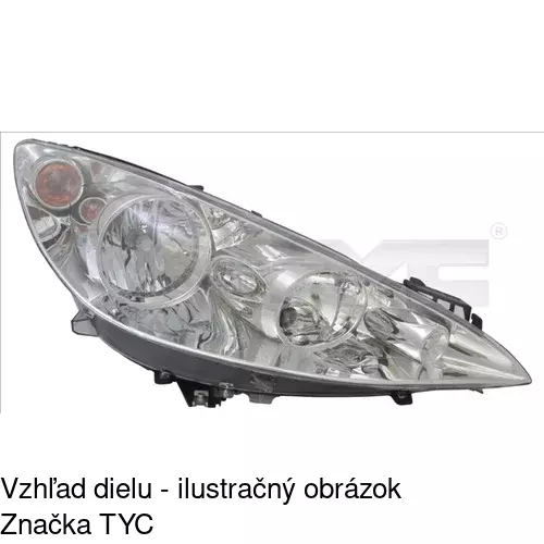 Hlavný reflektor 5712100E /POLCAR/