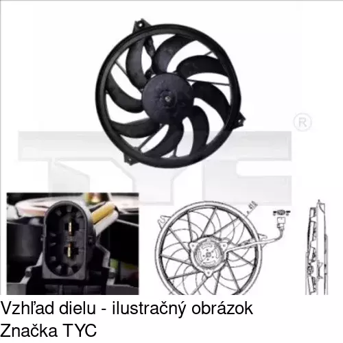 Ventilátor bez krytu / podpery POLCAR 572323U3