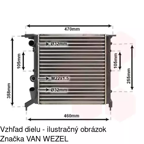 Chladiče vody 600608A2 /POLCAR/ - obr. 3