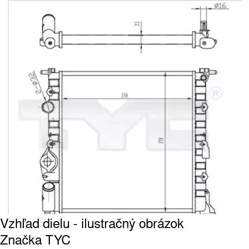 Chladiče vody POLCAR 601508-2 - obr. 1