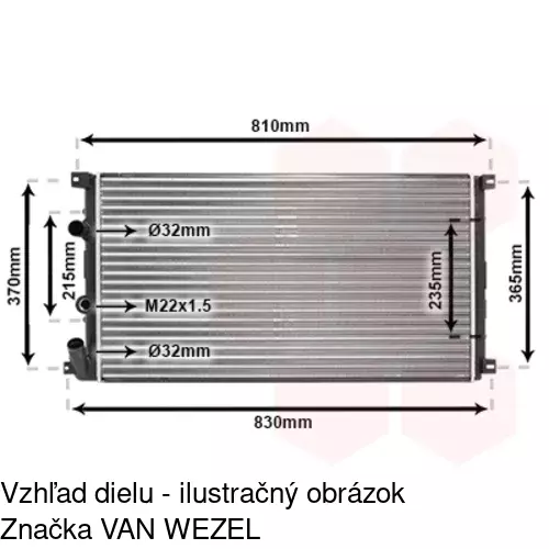 Chladiče vody POLCAR 604108-4 - obr. 4