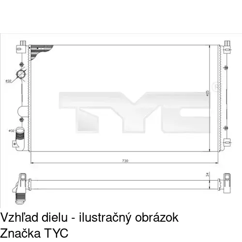 Chladiče vody POLCAR 604208-1 - obr. 2