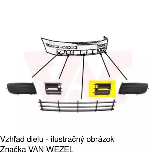 Kryt v nárazníku POLCAR 692227-1 - obr. 2