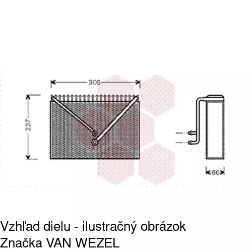 Výparník klimatizácie POLCAR 9080P8-1 - obr. 1