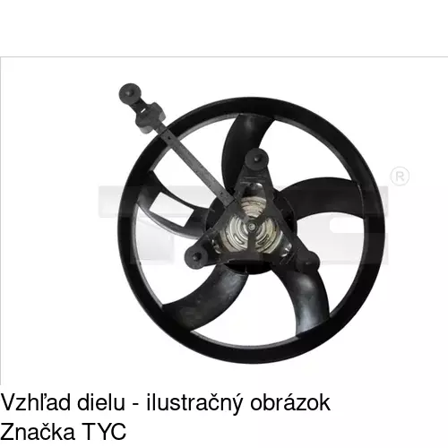 Ventilátor bez krytu / podpery POLCAR 952523U5