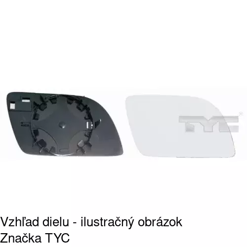 Sklo vonkajšieho zrkadla s držiakom POLCAR 9526544E - obr. 5