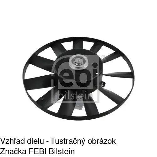 Ventilátor bez krytu / podpery 953823U4 /POLCAR/ - obr. 1