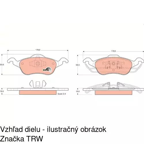 Brzdové dosky POLCAR S70-0013 - obr. 4