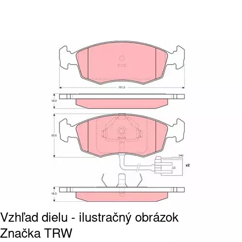 Brzdové dosky POLCAR S70-0014 - obr. 3