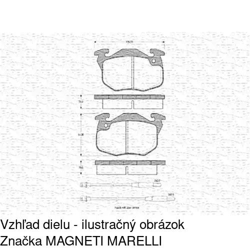 Brzdové dosky POLCAR S70-0015 - obr. 1