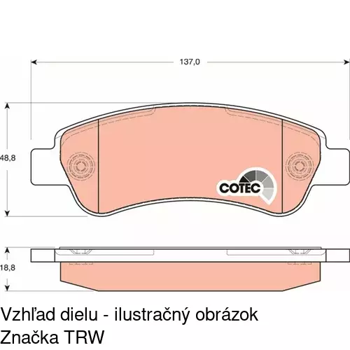 Brzdové dosky POLCAR S70-0039 - obr. 2